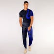 RugbyLife Clothing - Polynesian Tattoo Style Hook - Blue Version T-Shirt and Jogger Pants A7 | RugbyLife