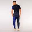 RugbyLife Clothing - (Custom) Polynesian Tattoo Style Tatau - Blue Version T-Shirt and Jogger Pants A7
