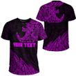 RugbyLife Clothing - (Custom) Polynesian Tattoo Style Surfing - Pink Version T-Shirt A7 | RugbyLife