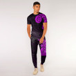 RugbyLife Clothing - Polynesian Tattoo Style Tattoo - Pink Version T-Shirt and Jogger Pants A7 | RugbyLife