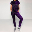 RugbyLife Clothing - Polynesian Tattoo Style - Purple Version T-Shirt and Jogger Pants A7