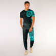 RugbyLife Clothing - Polynesian Tattoo Style Tatau - Cyan Version T-Shirt and Jogger Pants A7 | RugbyLife