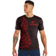 RugbyLife Clothing - New Zealand Aotearoa Maori Silver Fern - Red Version T-Shirt A7