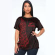 RugbyLife Clothing - New Zealand Aotearoa Maori Silver Fern - Red Version T-Shirt A7