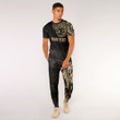 RugbyLife Clothing - (Custom) Polynesian Tattoo Style - Gold Version T-Shirt and Jogger Pants A7 | RugbyLife