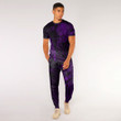 RugbyLife Clothing - Polynesian Tattoo Style Wolf - Purple Version T-Shirt and Jogger Pants A7 | RugbyLife
