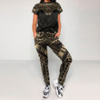 RugbyLife Clothing - Polynesian Tattoo Style Tattoo - Gold Version T-Shirt and Jogger Pants A7