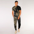 RugbyLife Clothing - Polynesian Tattoo Style Tatau - Gold Version T-Shirt and Jogger Pants A7 | RugbyLife