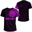 RugbyLife Clothing - (Custom) Polynesian Sun Tattoo Style - Pink Version T-Shirt A7 | RugbyLife