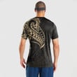 RugbyLife Clothing - Polynesian Tattoo Style Tatau - Gold Version T-Shirt A7