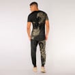 RugbyLife Clothing - Polynesian Tattoo Style Tatau - Gold Version T-Shirt and Jogger Pants A7