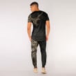 RugbyLife Clothing - Polynesian Tattoo Style Crow - Gold Version T-Shirt and Jogger Pants A7