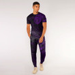 RugbyLife Clothing - Polynesian Tattoo Style Tattoo - Purple Version T-Shirt and Jogger Pants A7 | RugbyLife
