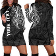 RugbyLife Clothing - (Custom) Polynesian Tattoo Style Horse Hoodie Dress A7 | RugbyLife