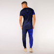 RugbyLife Clothing - (Custom) Polynesian Tattoo Style - Blue Version T-Shirt and Jogger Pants A7