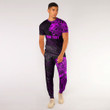 RugbyLife Clothing - Polynesian Tattoo Style Tribal Lion - Pink Version T-Shirt and Jogger Pants A7 | RugbyLife