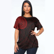 RugbyLife Clothing - Polynesian Tattoo Style - Red Version T-Shirt A7