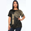 RugbyLife Clothing - (Custom) Polynesian Tattoo Style Snake - Gold Version T-Shirt A7