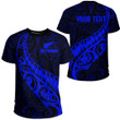 RugbyLife Clothing - (Custom) New Zealand Aotearoa Maori Fern - Blue Version T-Shirt A7 | RugbyLife