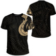 RugbyLife Clothing - Polynesian Tattoo Style Hook - Gold Version T-Shirt A7 | RugbyLife