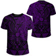 RugbyLife Clothing - Polynesian Tattoo Style Horse - Purple Version T-Shirt A7 | RugbyLife