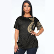 RugbyLife Clothing - Polynesian Tattoo Style Hook - Gold Version T-Shirt A7