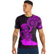 RugbyLife Clothing - Polynesian Tattoo Style Tiki Surfing - Pink Version T-Shirt A7