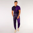 RugbyLife Clothing - (Custom) Polynesian Tattoo Style - Purple Version T-Shirt and Jogger Pants A7 | RugbyLife