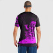RugbyLife Clothing - Polynesian Tattoo Style Tiki Surfing - Pink Version T-Shirt A7