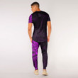 RugbyLife Clothing - Polynesian Sun Tattoo Style - Pink Version T-Shirt and Jogger Pants A7