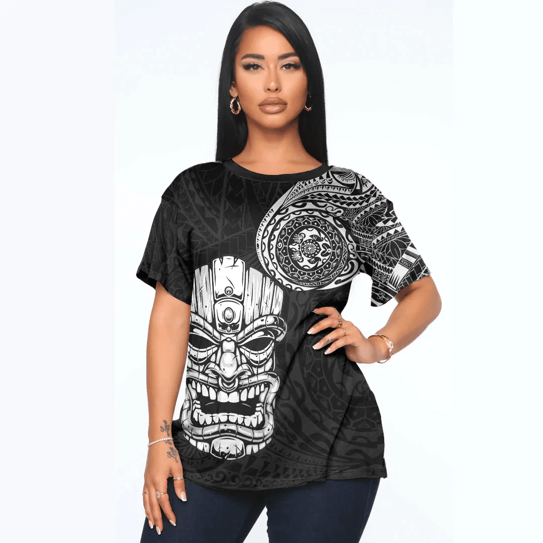 RugbyLife Clothing - Polynesian Tattoo Style Tiki T-Shirt A7
