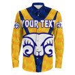 (Custom) Adelaide Rams (Yellow) - Rugby Team Long Sleeve Button Shirt| Lovenewzealand.co