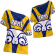 Adelaide Rams (Yellow) - Rugby Team Off Shoulder T-Shirt | Lovenewzealand.co