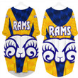 LoveNewZealand Clothing - Adelaide Rams Yellow Rugby Team Batwing Pocket Dress A7 | LoveNewZealand
