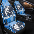 (Custom) Canterbury-Bankstown Bulldogs Blue Polygon - Rugby Team Car Seat Cover Car Seat Cover | Lovenewzealand.co
