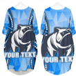 LoveNewZealand Clothing - Custom Canterbury Bankstown Bulldogs Blue Polygon Rugby Team.jpg Batwing Pocket Dress A7 | LoveNewZealand