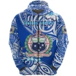 (Custom Personalised) Manu Samoa Rugby Zip Hoodie Unique Vibes Coat Of Arms - White | Lovenewzealand.co