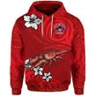 (Custom Personalised) Rewa Rugby Union Fiji Hoodie Unique Vibes - Full Red, Custom Text And Number | Lovenewzealand.co