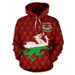 Wales Dragon Flag Rugby Hoodie | Lovenewzealand.co
