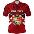(Custom Personalised) Tonga Rugby Polo Shirt Polynesian Tattoo Seashore K36 | Lovenewzealand.co