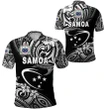 Manu Samoa Rugby Polo Shirt Unique Vibes - Black K8 | Lovenewzealand.co