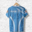 (Custom Personalised) Fiji Rugby T Shirt Fresh Version Blue - Custom Text and Number K13 | Lovenewzealand.co