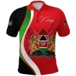 (Custom Personalised) Kenya Rugby Polo Shirt Fresh Lifestyle - Red K13 | Lovenewzealand.co
