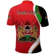 (Custom Personalised) Kenya Rugby Polo Shirt Fresh Lifestyle - Red K13 | Lovenewzealand.co