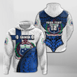 (Custom Personalised) American Samoa Rugby Hoodie Armor Style - White TH12| Lovenewzealand.co