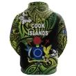 (Custom Personalised) Cook Islands Rugby Hoodie Unique Vibes Coat Of Arms - Green | Lovenewzealand.co