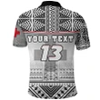 (Custom Personalised) Tonga Rugby Polo Shirt Impressive Version Black - Custom Text and Number K13 | Lovenewzealand.co