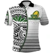 (Custom Personalised) Cook Islands Rugby Polo Shirt Impressive Version Black - Custom Text and Number K13 | Lovenewzealand.co
