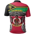 Vanuatu - Tuskers Polo Shirt Rugby Style - Sand Drawing TH5 | Lovenewzealand.co