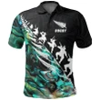 Rugby Haka Fern Polo T Shirt Paua Shell K4 | Lovenewzealand.co